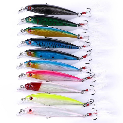10-Piece: Fishing Lures Kit