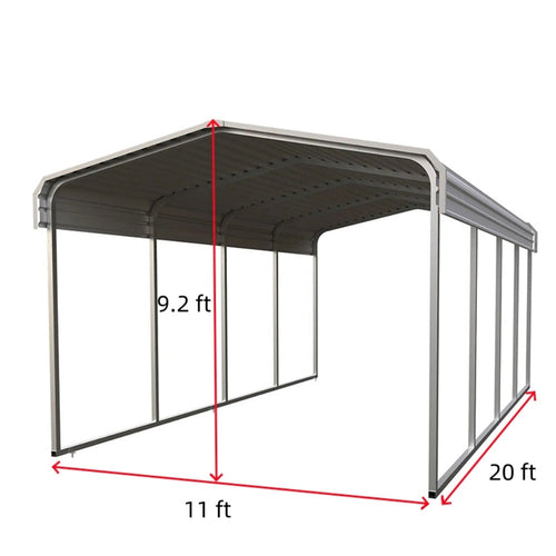 11'x20' Heavy-Duty Metal Carport