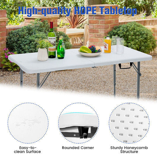 3-Level Height Adjustable Folding Table