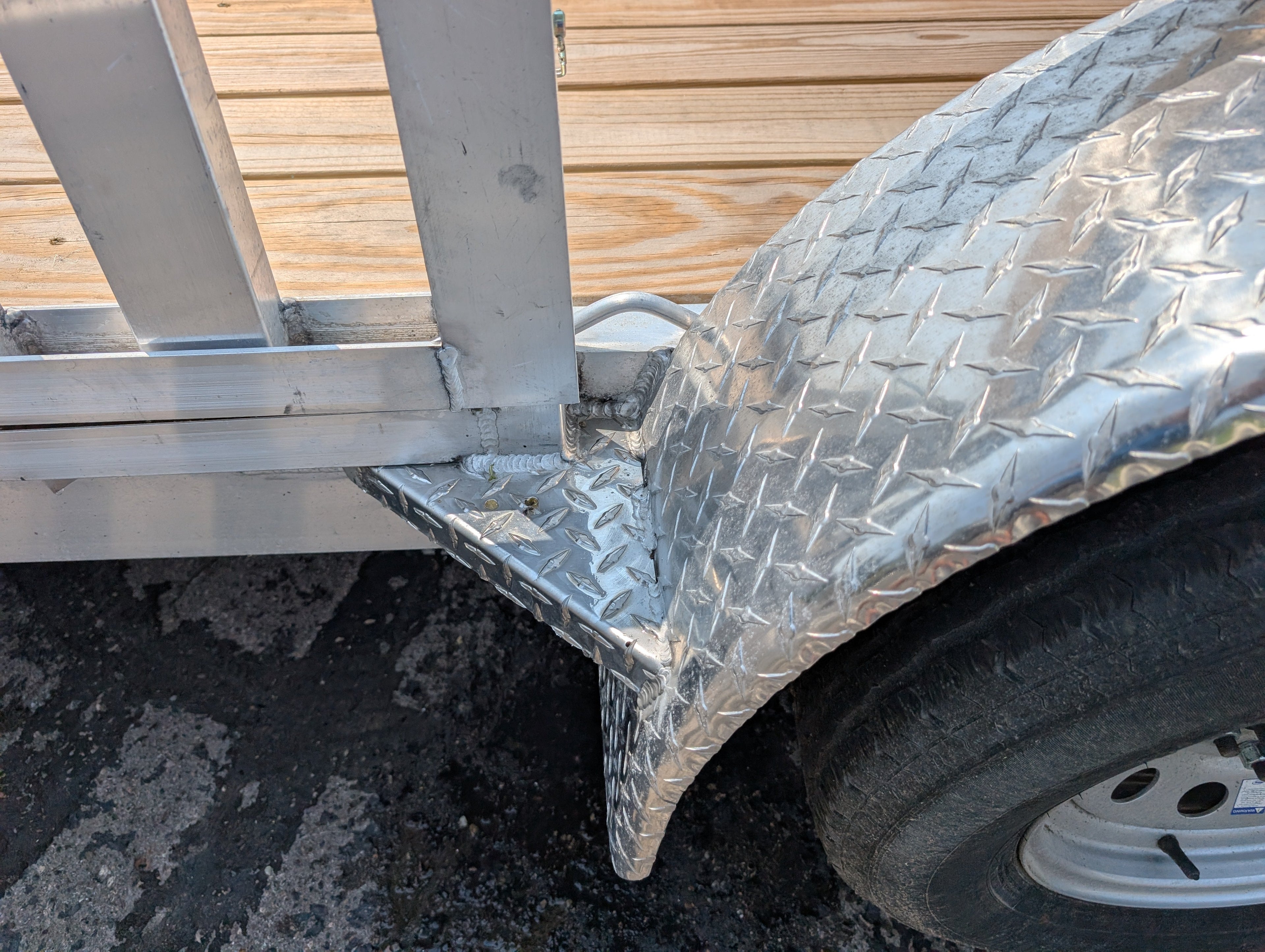 Silver Ox 7x14 Aluminum Tandem Axle Trailer – Side ATV Ramps | AAA Trailer
