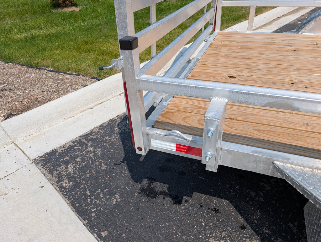 Silver Ox 7x14 Aluminum Tandem Axle Trailer – Side ATV Ramps | AAA Trailer
