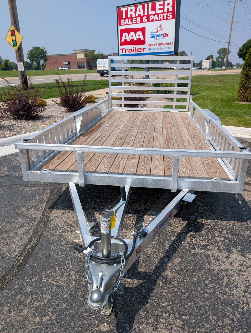 Silver Ox 7x14 Aluminum Tandem Axle Trailer – Side ATV Ramps | AAA Trailer