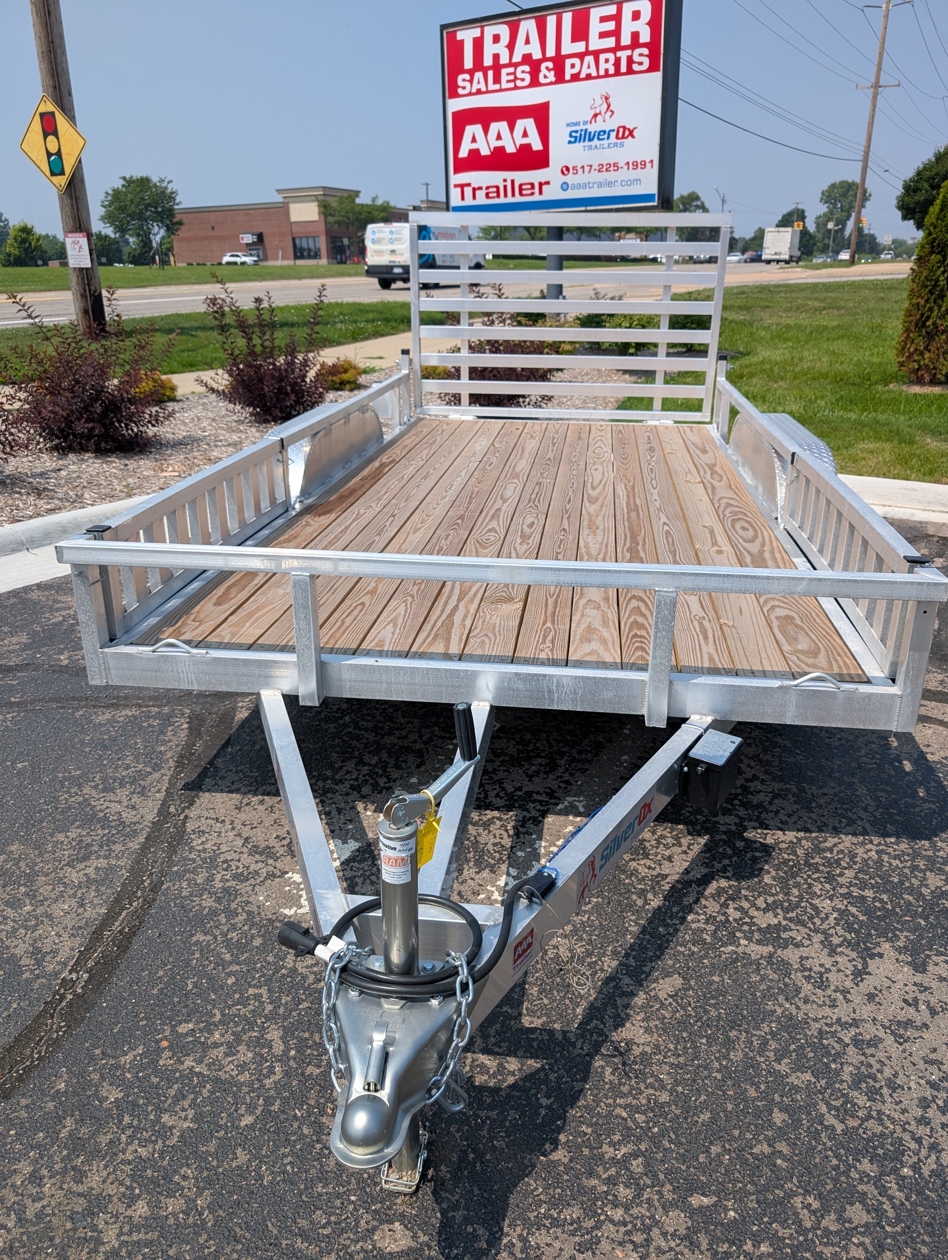 Silver Ox 7x14 Aluminum Tandem Axle Trailer – Side ATV Ramps | AAA Trailer