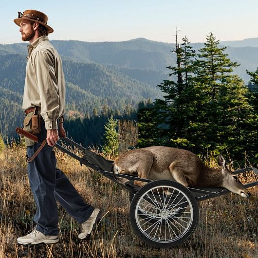 550 LBS Folding Deer Game Cart with Polyester Liner for Hunting